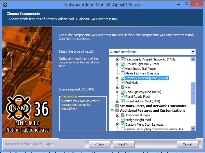 Installing network addon mod (nam for mac